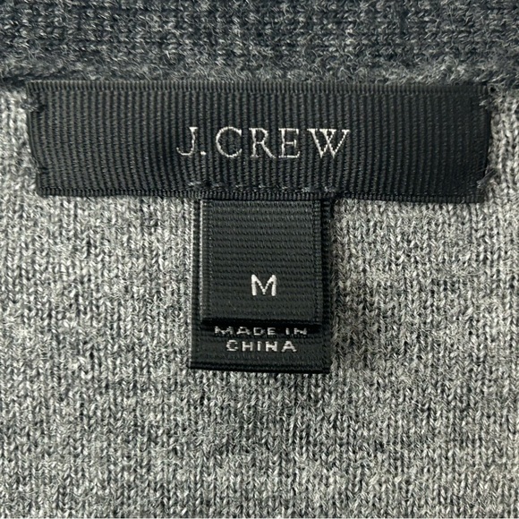 J.Crew Merino Wool Double Knit Long Cardigan Sweater in Charcoal Grey sz  Medium - Picture 3 of 5